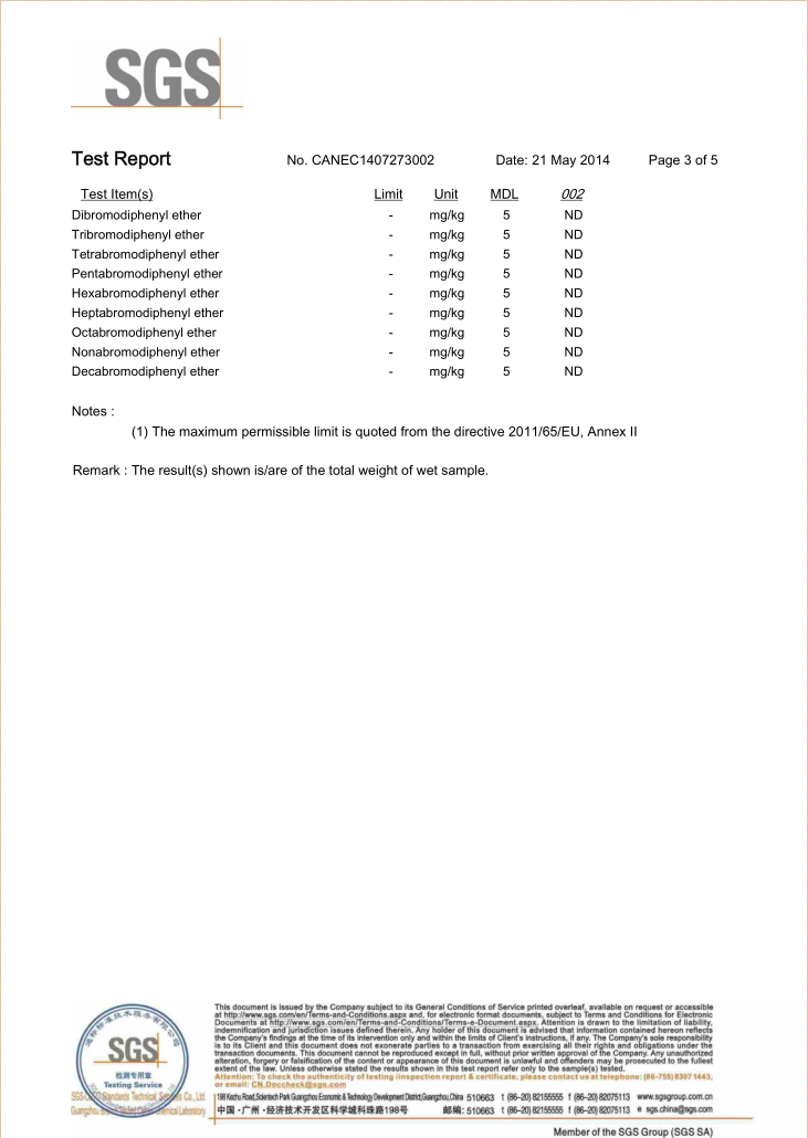 硅膠處理劑SGS認(rèn)證